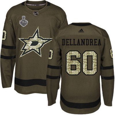 Adidas Dallas Stars #60 Ty Dellandrea Green Salute to Service 2020 Stanley Cup Final Stitched NHL Jersey Men's